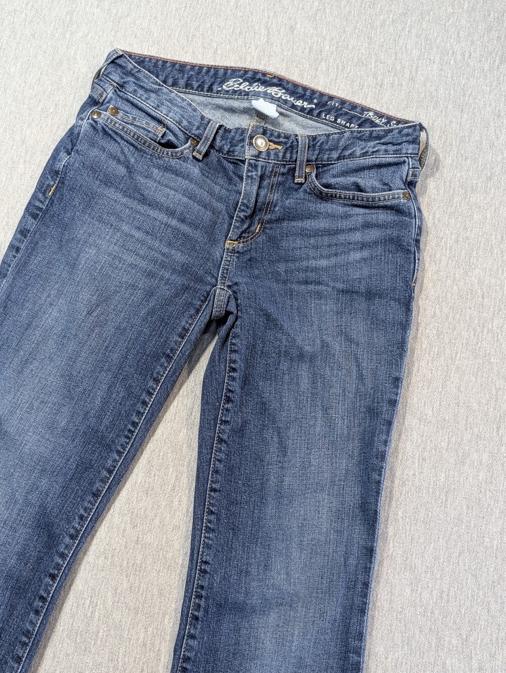 Eddie Bauer Truly Straight Boot Cut Jeans Women's 0 Blue